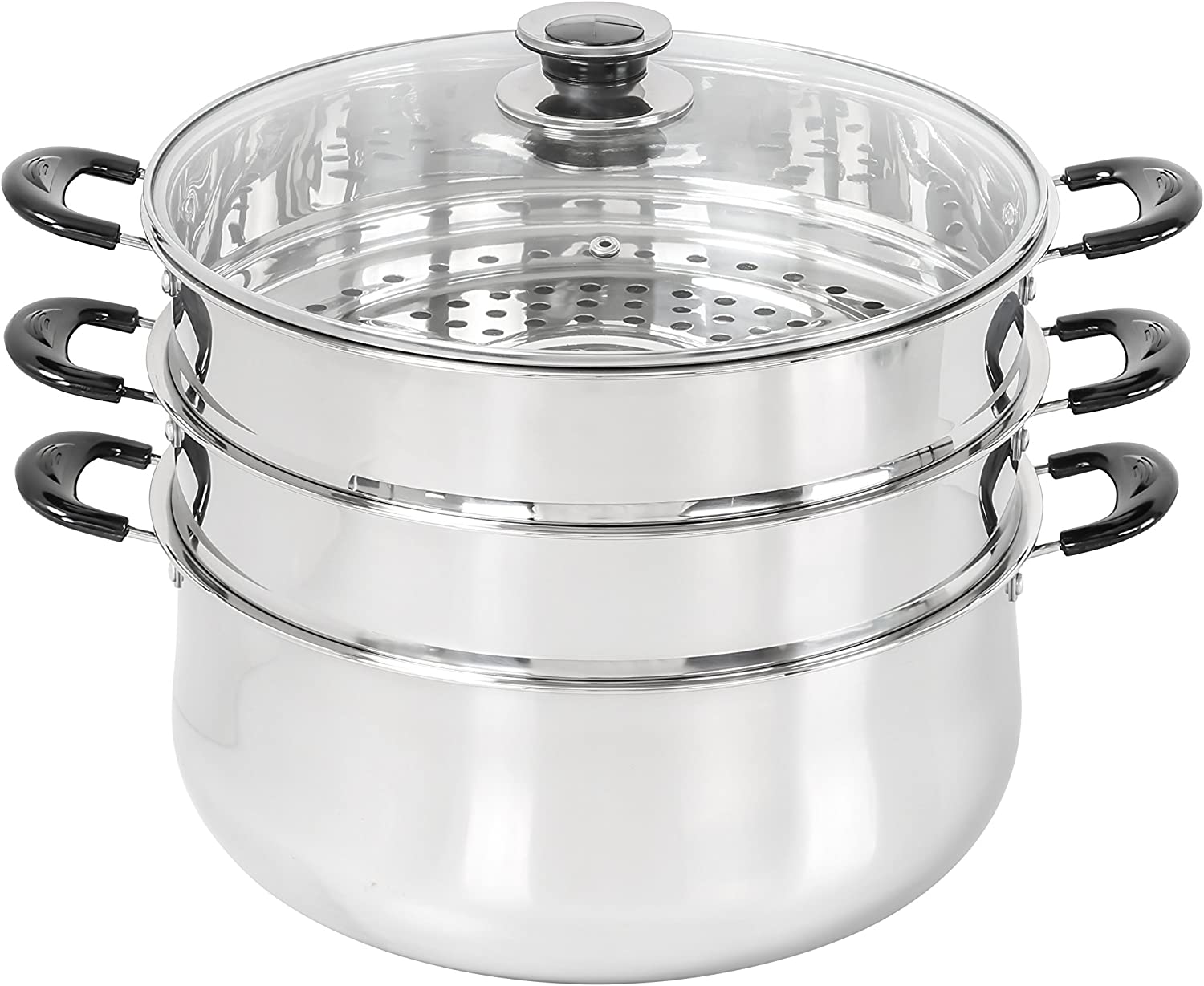 Stainless Steel Steamer Pots, 5 Tier Steamer Cooking Pots, Steam Soup Pots  with Lid, Cookware Steaming Pots