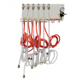 Regulation & Air Distribution Panel with 6 Brackets and 6-Tube Corny Set