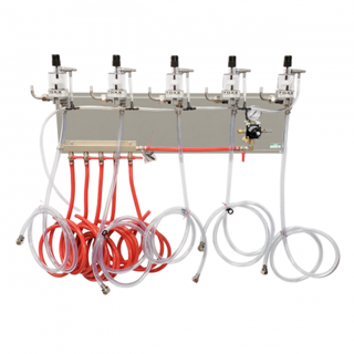 Regulation & Air Distribution Panel with 5 FOBs and 5-Tube Corny Set