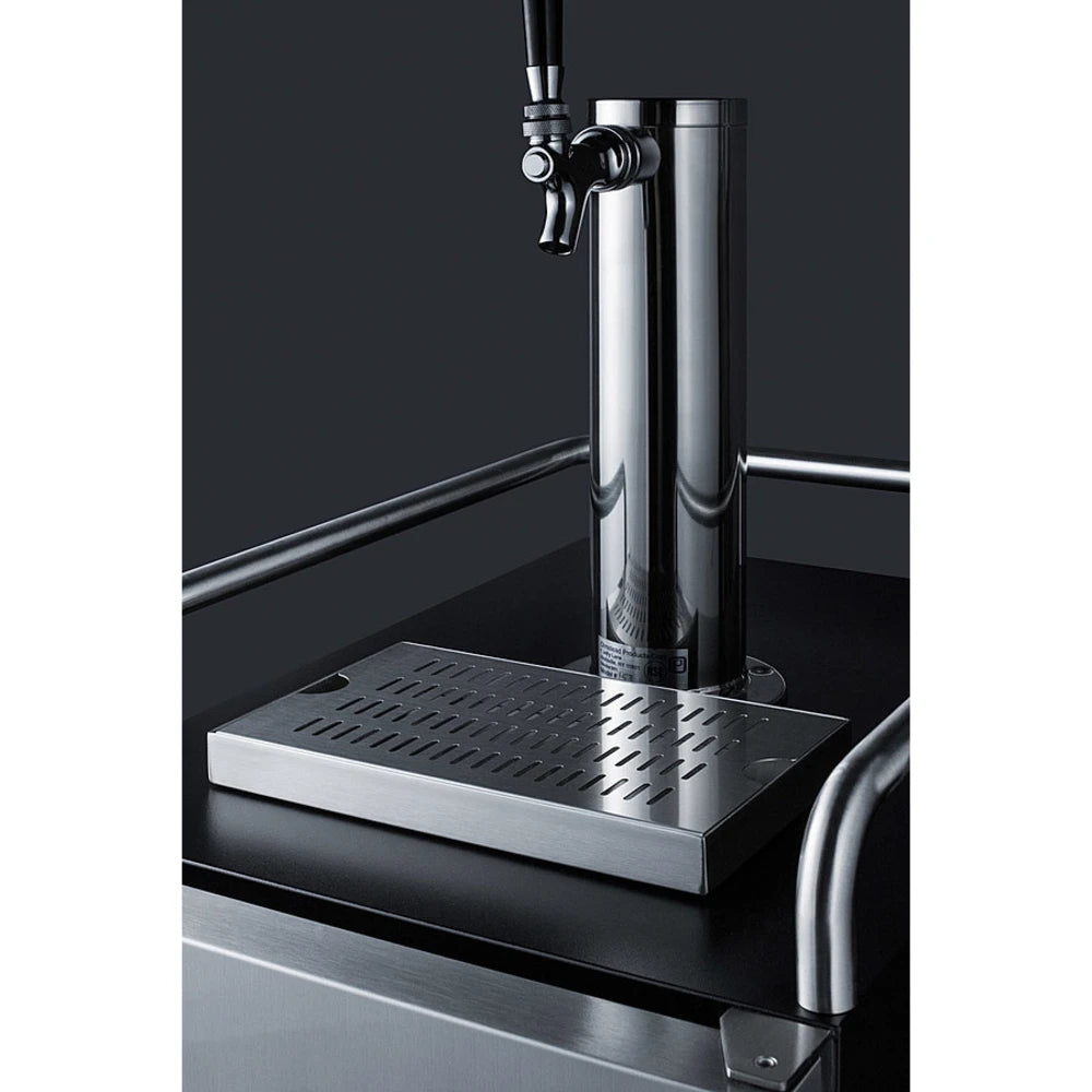 Summit | 24 Coffee Kegerator with 5.6 Cu. ft. Capacity, Automatic Defrost, Digital Thermostat and Deep Chill Function in Black | SBC635MCF