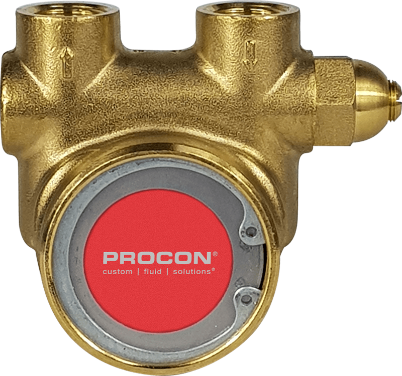 Procon® 11FA015F11CB Series 7 Rotary Vane Fluid Pump - Espresso- 15GPH (45LPH), EPDM/Nitrile, Balanced- External adjust