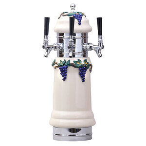 Rembrandt 3 Faucet Ceramic Beer Tower - Air-Cooled