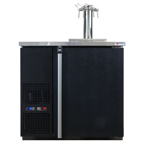 Pro-Line Wine Four Tap Kegerator – Finesse Tower - 36-3/4" - Black Vinyl