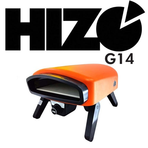 HIZO G14 Pizza Oven | Gas Powered Pizza Oven | 14" Ceramic Pizza Stone | Orange Burst