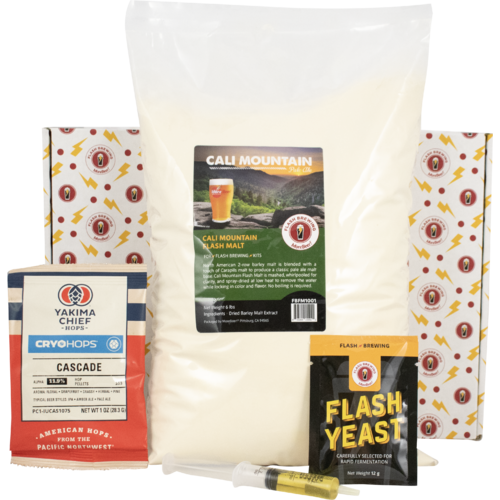 Flash Brewing™ | Cali Mountain Pale Ale | 5 Gallon Beer Recipe Kit | Just Mix & Ferment