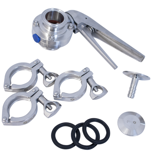 BrewBuilt® Brewing Kettle Valve Pack | 1.5" T.C. Butterfly Valve