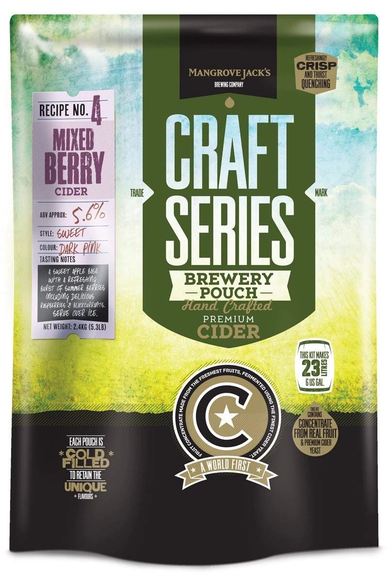 Mixed Berry Cider Mangrove Jacks Craft Series - Makes 6 Gallons