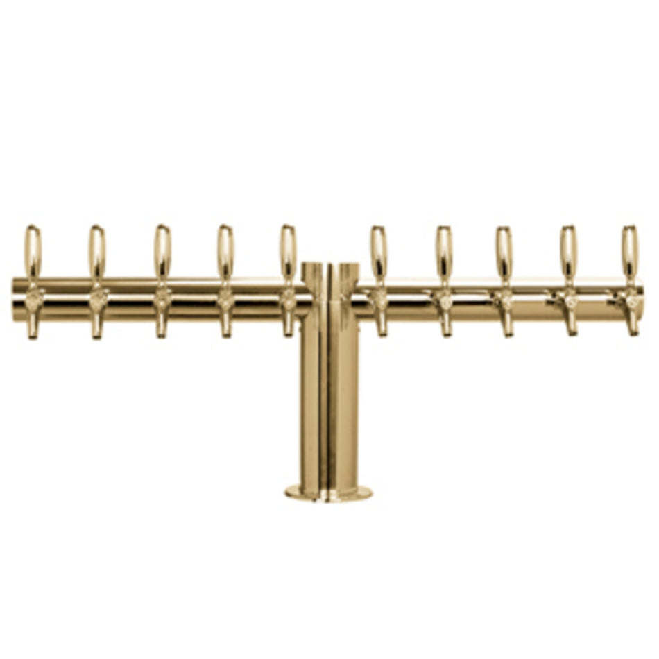 Micro Matic Metropolis "T" 10-Faucet Draft Beer Tower | Stainless Steel, Glycol-Cooled, Commercial Tap System