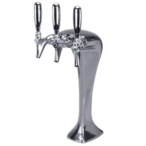 Cobra Draft Tower - Polished Chrome - Glycol-Loop - 3 Faucets