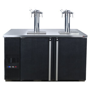 Pro-Line Wine 8 Tap Commercial Kegerator – 2 Finesse Towers – 59 -1/2" – Black Vinyl