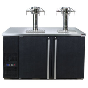 Pro-Line Wine Dual Zone Kegerator – 2 Sommelier Tower – 8 Faucets – 59-1/2" – Black Vinyl