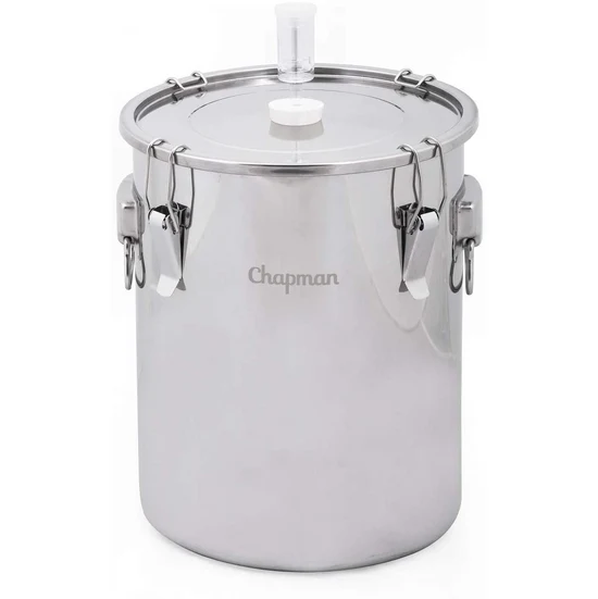 3 Gallon Stainless Steel Univessel Dual Purpose Fermenter and Brewing Kettle with Airlock and Stopper - ST03NP