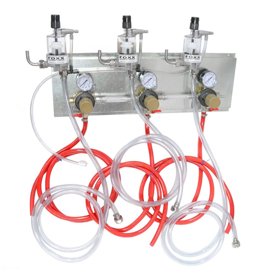 Three-Section Regulated Tap Panel with 3 FOBs & Full Tubing Set