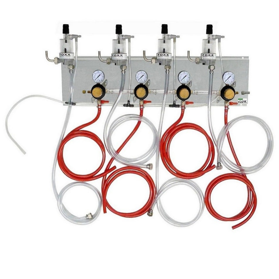 Four-Section Regulated Tap Panel with 4 FOBs & Complete Tubing Set