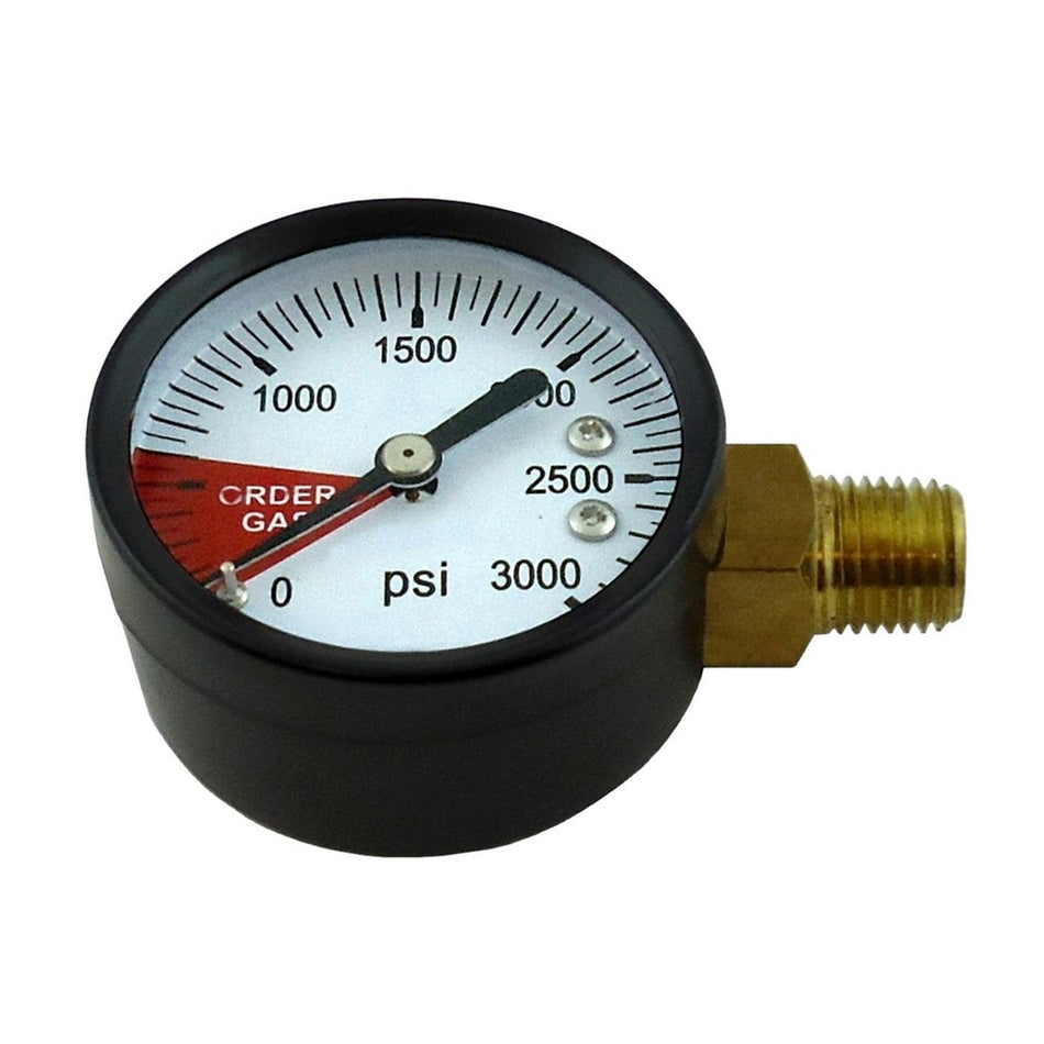 Gauge 2in-Dia- 1/4inMpt Side-Mnt Rht 3000 Psi