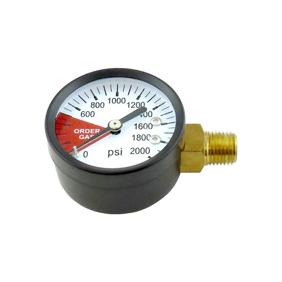 Gauge 2in-Dia- 1/4inMpt Side-Mnt Rht 2000 Psi