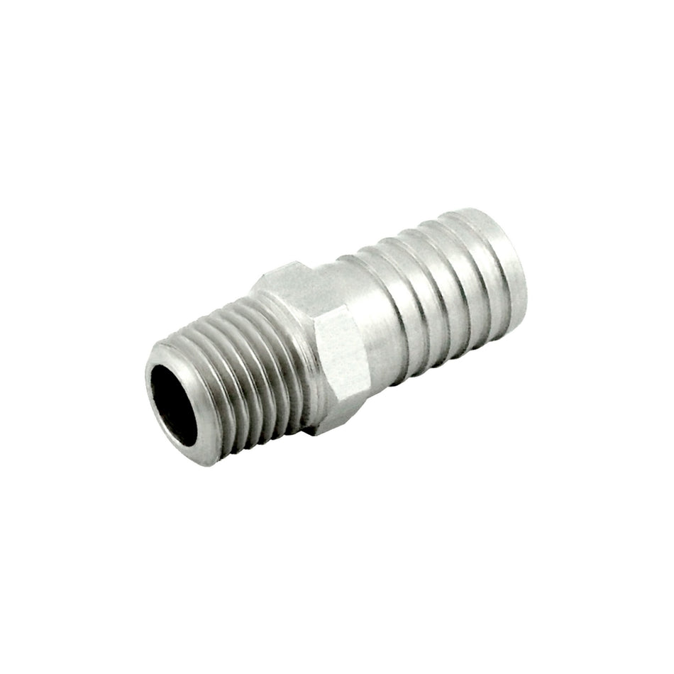 Hose Barb Adapter 1/2inB X 1/4inMpt S/S