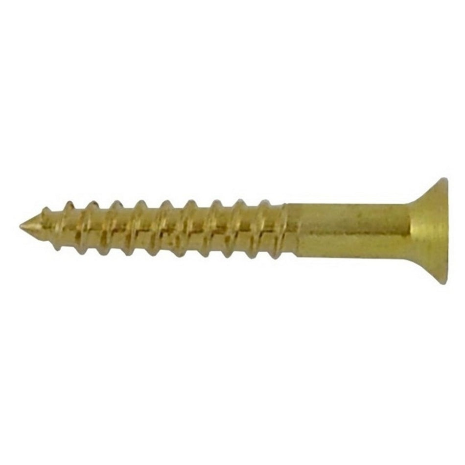 Flat-Heat Phillips Screw #8 X 1-25inL Brass