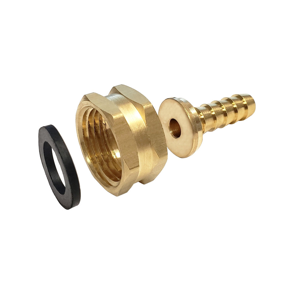 Swivel Hose Stem 3/8inB X 3/4inFgh-Hex Brass