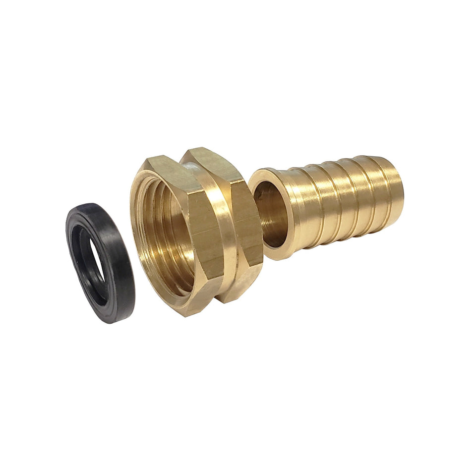 Swivel Hose Stem 3/4inB X 3/4inFgh-Hex Brass