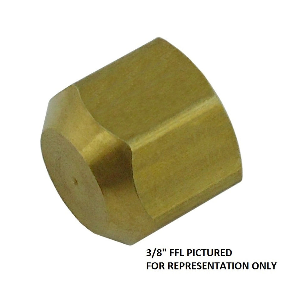 Hex Cap 1/4inFfl Brass