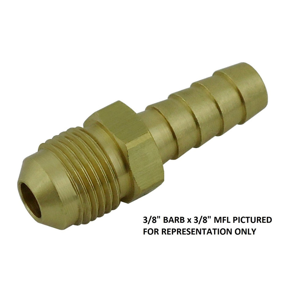 Hose Stem 1/2inB X 1/2inMfl Brass