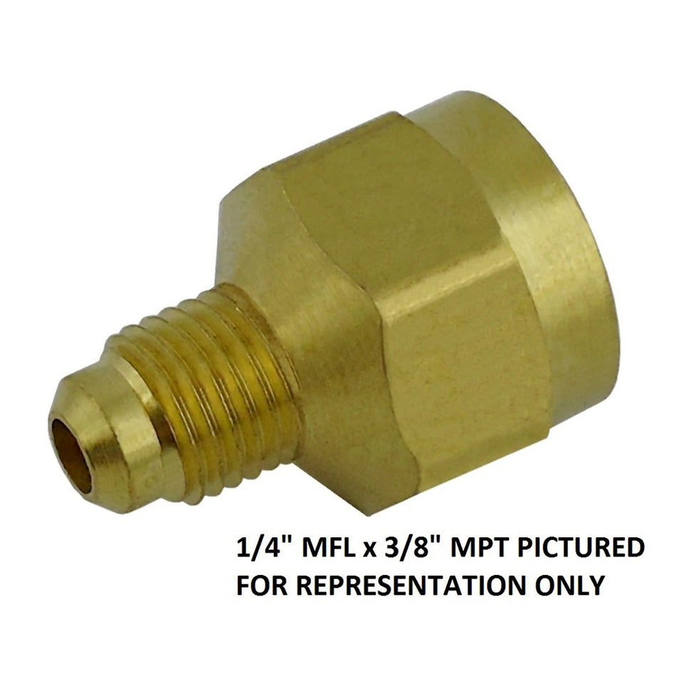 Reducer 1/4inMfl X 3/8inFfl Brass