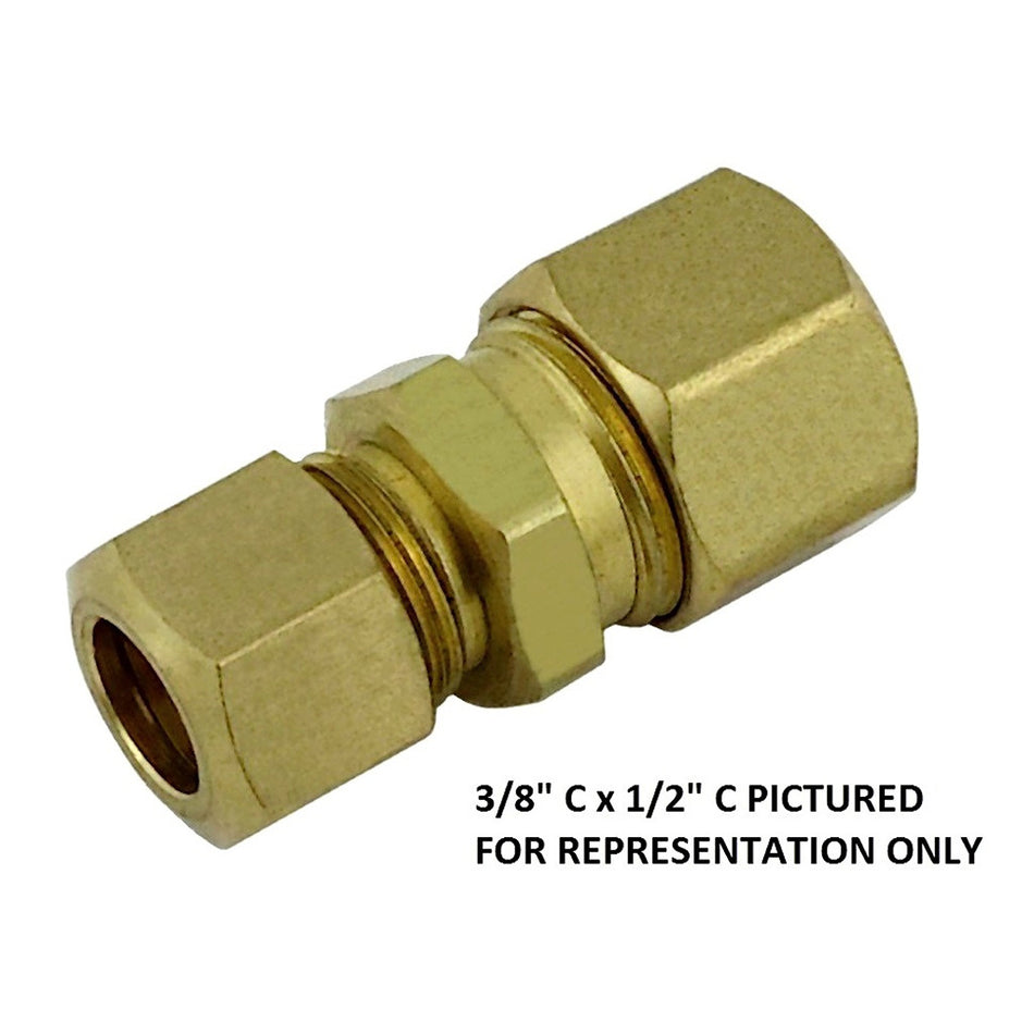 Compression Union 1/4inC X 3/8inC Brass