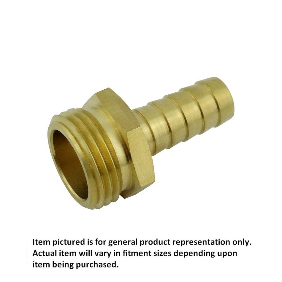 Hose Stem 3/8inB X 3/4inMgh Brass