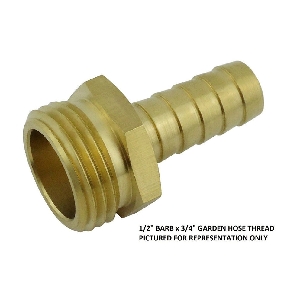 Hose Stem 1/2inB X 3/4inMgh Brass