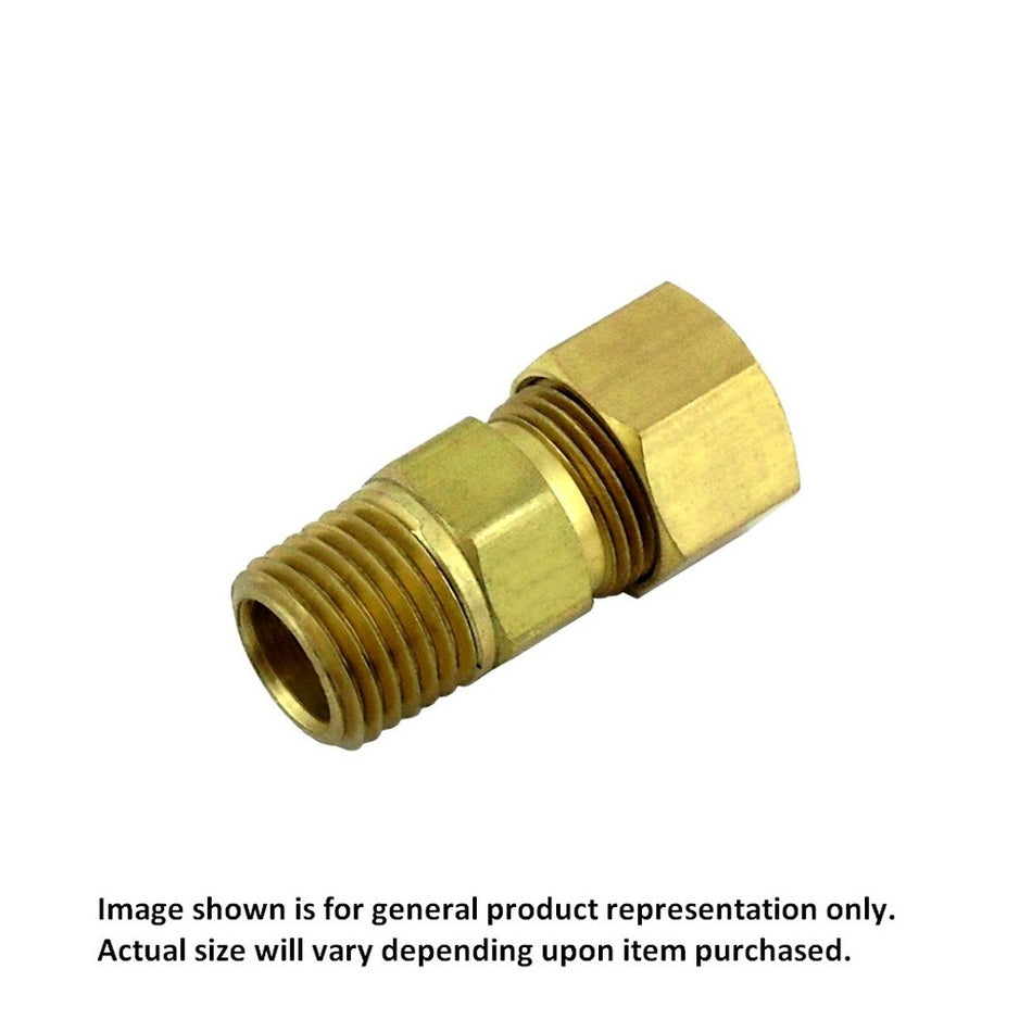 Compression Connector 3/8inC X 1/4inMpt Brass