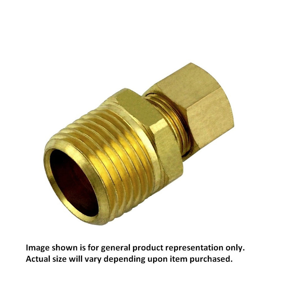 Compression Connector 3/8inC X 1/2inMpt Brass