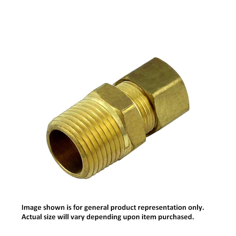 Compression Connector 1/2inC X 1/2inMpt Brass