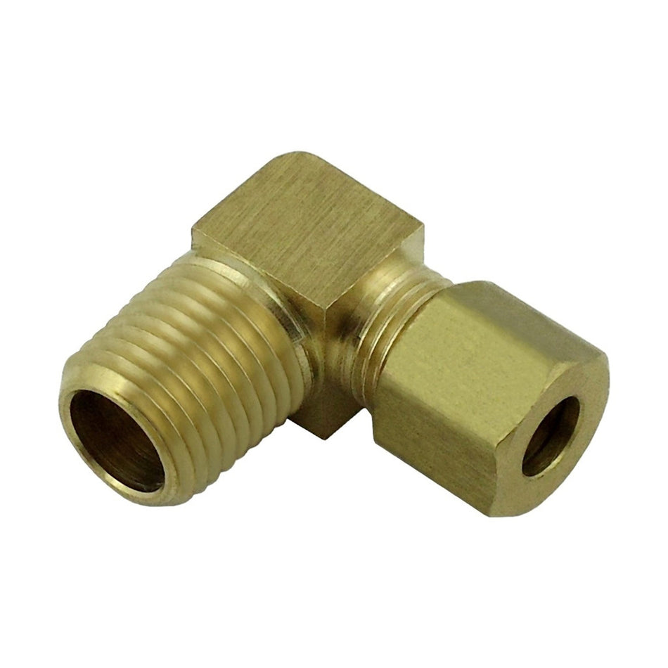 Compression 90 Elbow 1/4inC X 1/4inMpt Brass