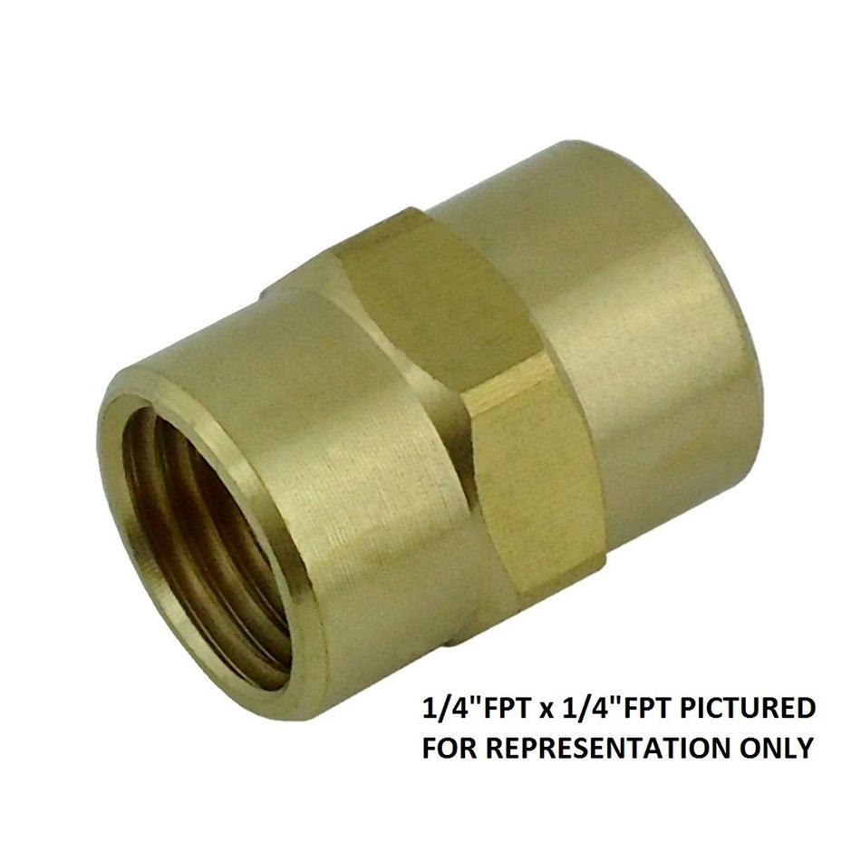 Hex Coupling 3/8inFpt X 3/8inFpt Brass