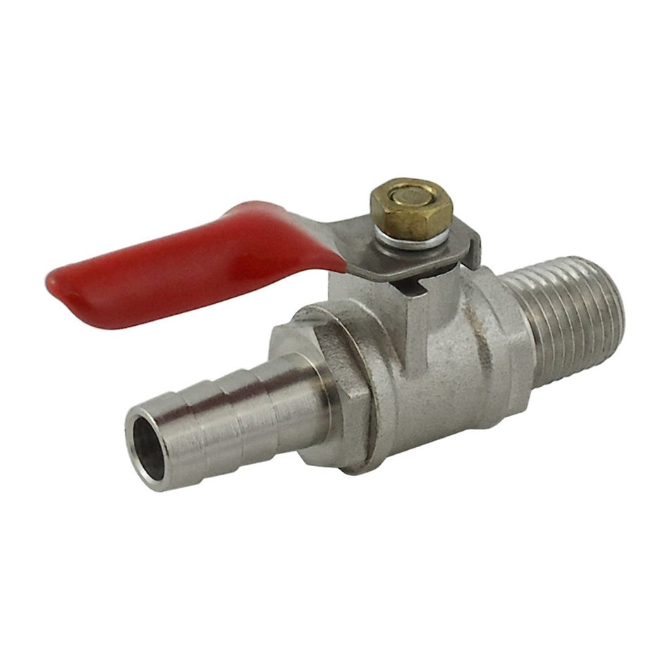 Ball Valve 1/4inMpt X 3/8inB-No Chk Plated Brass