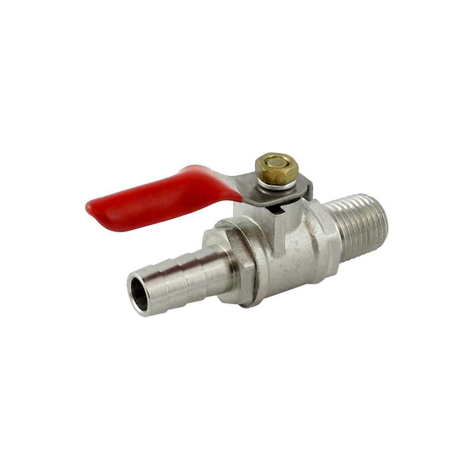 Ball Valve 1/4inMpt  3/8inB-W/Chk Plated Brass