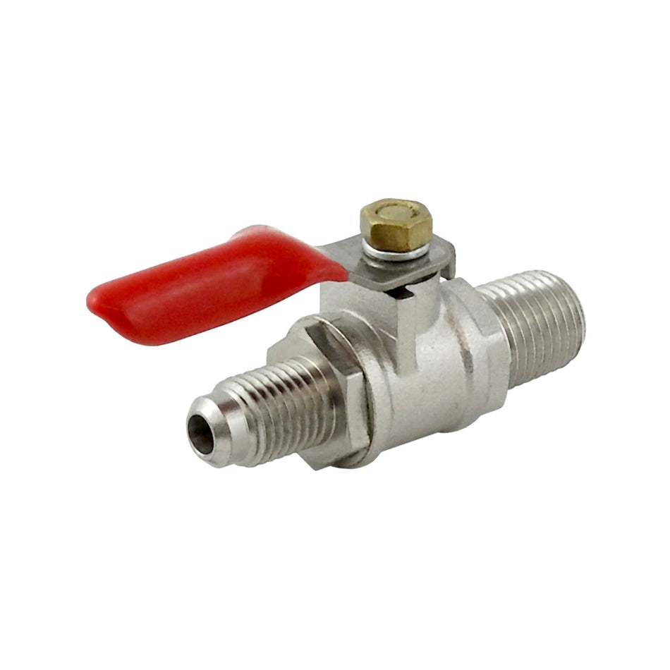 Ball Valve 1/4inMpt  1/4inMfl-W/Chk Plated Brass