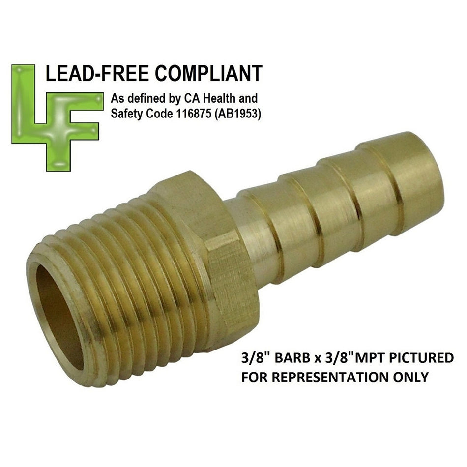 Adapter 1/4inB X 1/4inMpt Lead Free Brass