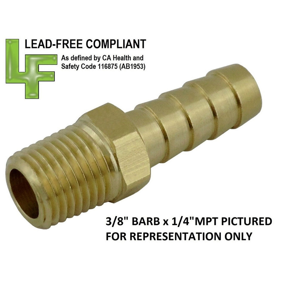 Adapter 1/2inB X 3/8inMpt Lead Free Brass