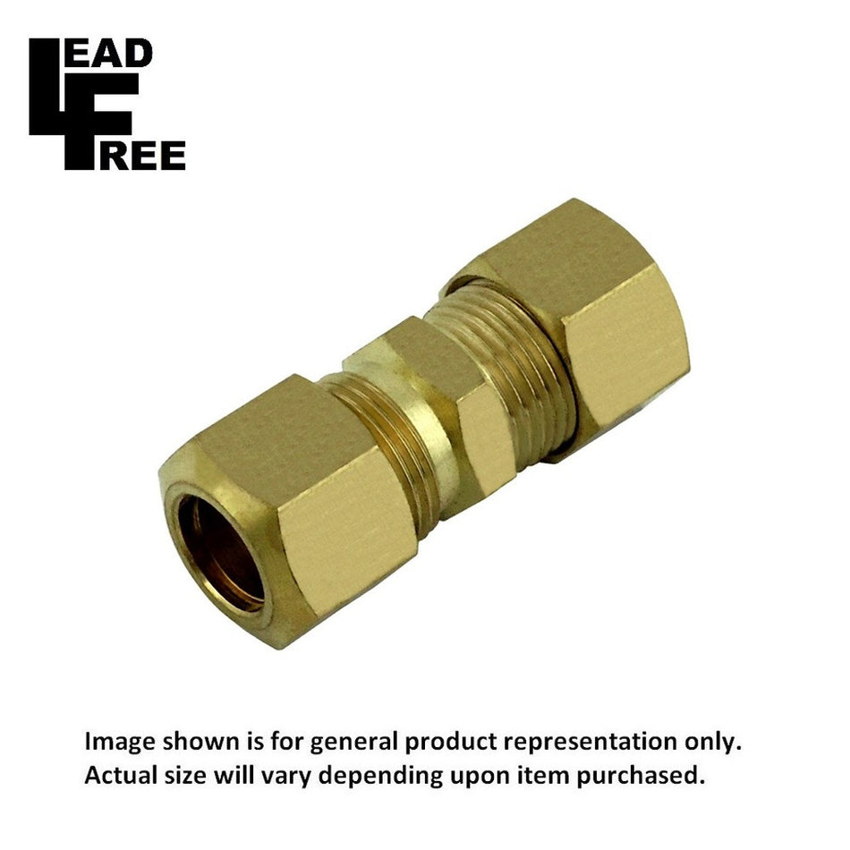 Comp Union 1/4inC X 1/4inC Lead Free Brass