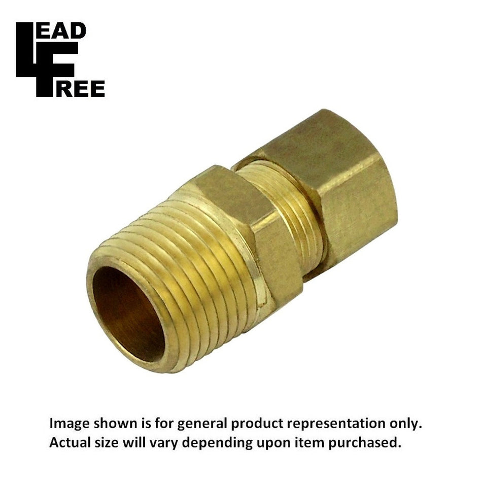 Comp Adapter 1/4inC X 1/4inMpt Lead Free Brass