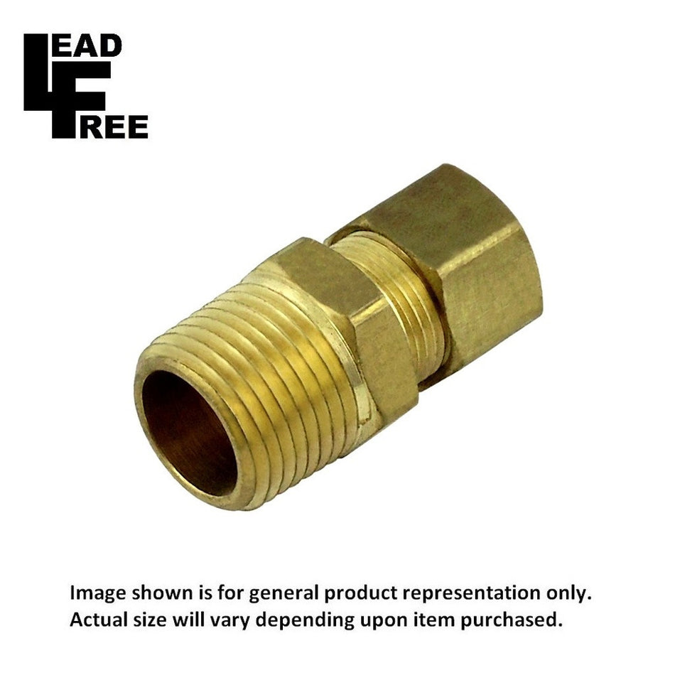 Comp Adapter 3/8inC X 3/8inMpt Lead Free Brass