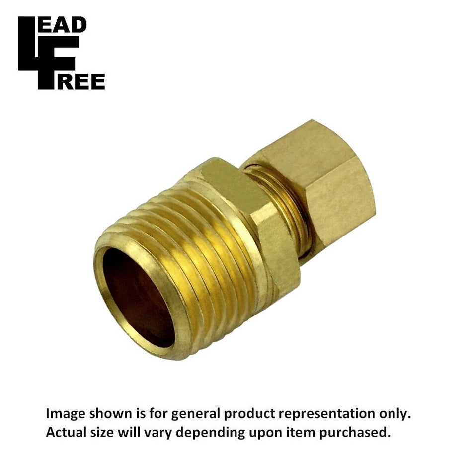 Comp Adapter 1/4inC X 3/8inMpt Lead Free Brass