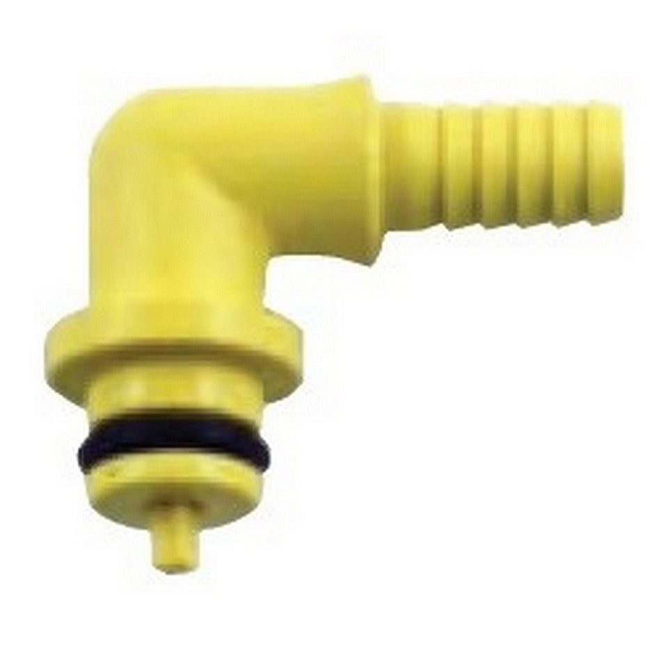 Gas Elbow-For Shurflo 1/4inB-W/Shutoff Poly