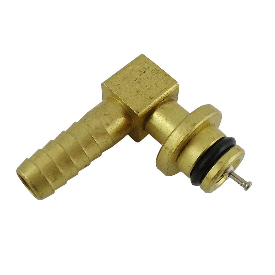 Gas Elbow-For Shurflo 1/4inB-W/Shutoff Brass