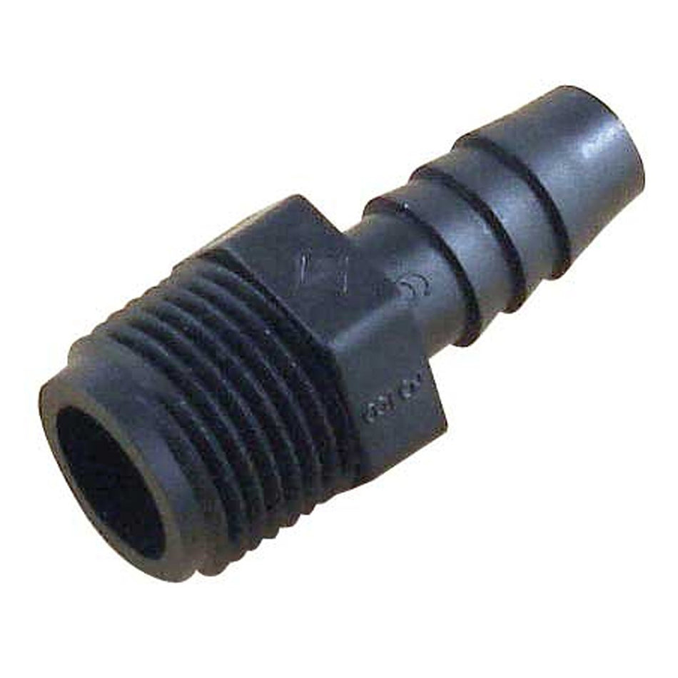 Hose Stem 1/2inMpt X 3/8inB Poly