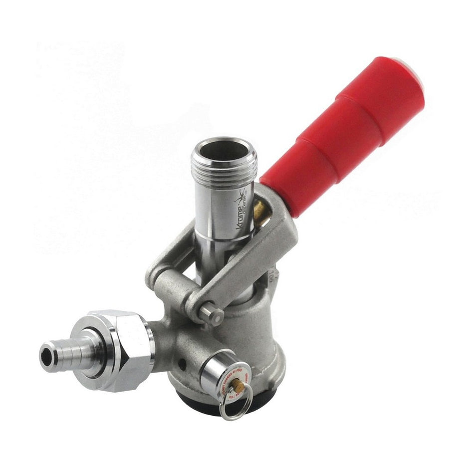 Keg Coupler Amer Sanke S/S-Body Chrome-Probe Red Lvr Kd