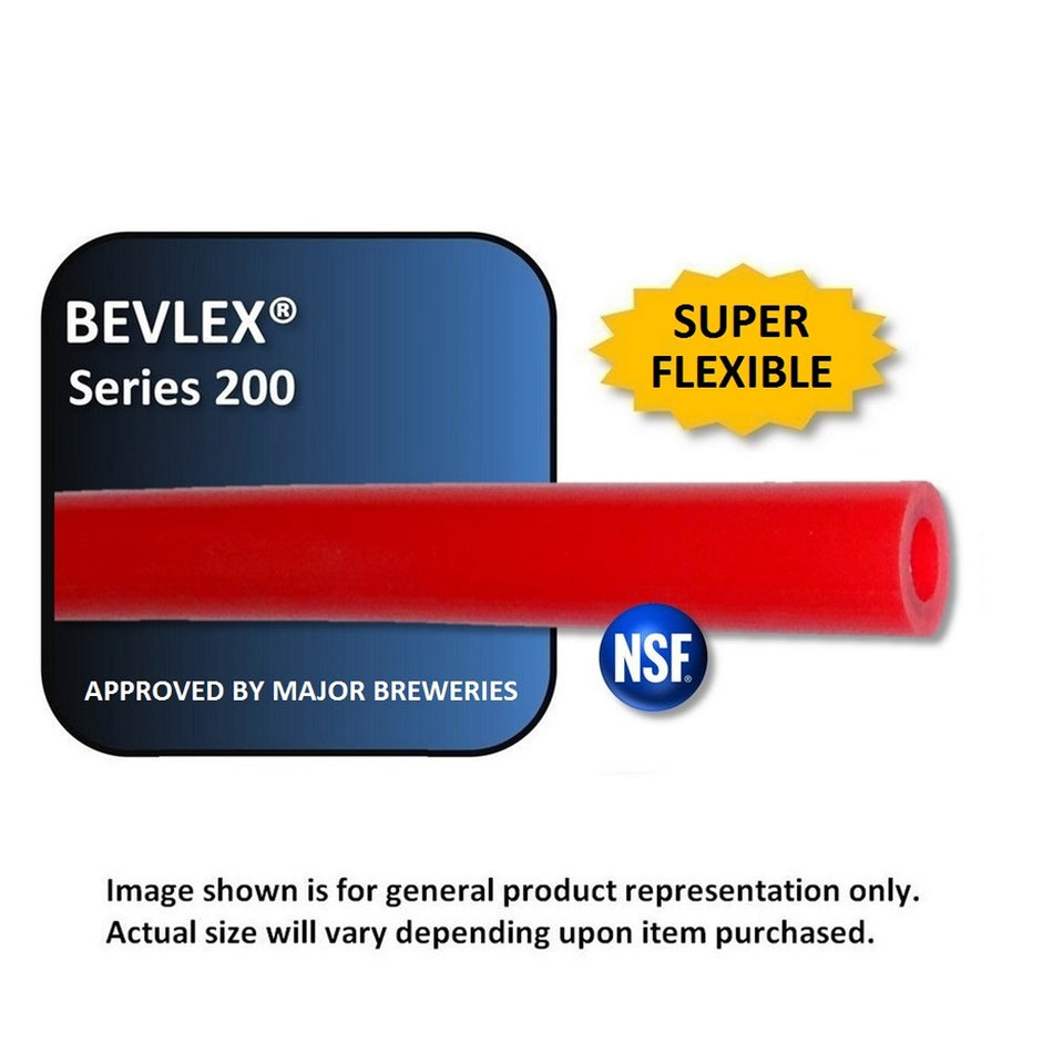 Bevlex Pvc #200 5/16inId X 9/16inOd Solid Red