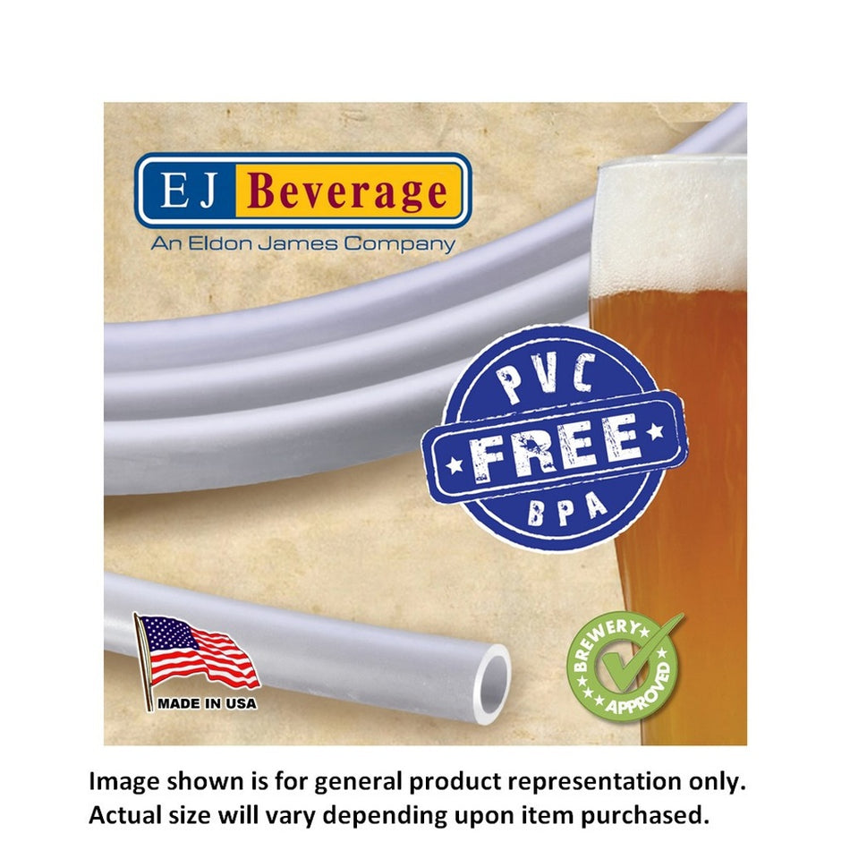 EJ Beverage 3/16" ID x 7/16" OD Ultra Barrier Beverage Tubing 100' Roll | Heat Resistant Food-Grade Hose